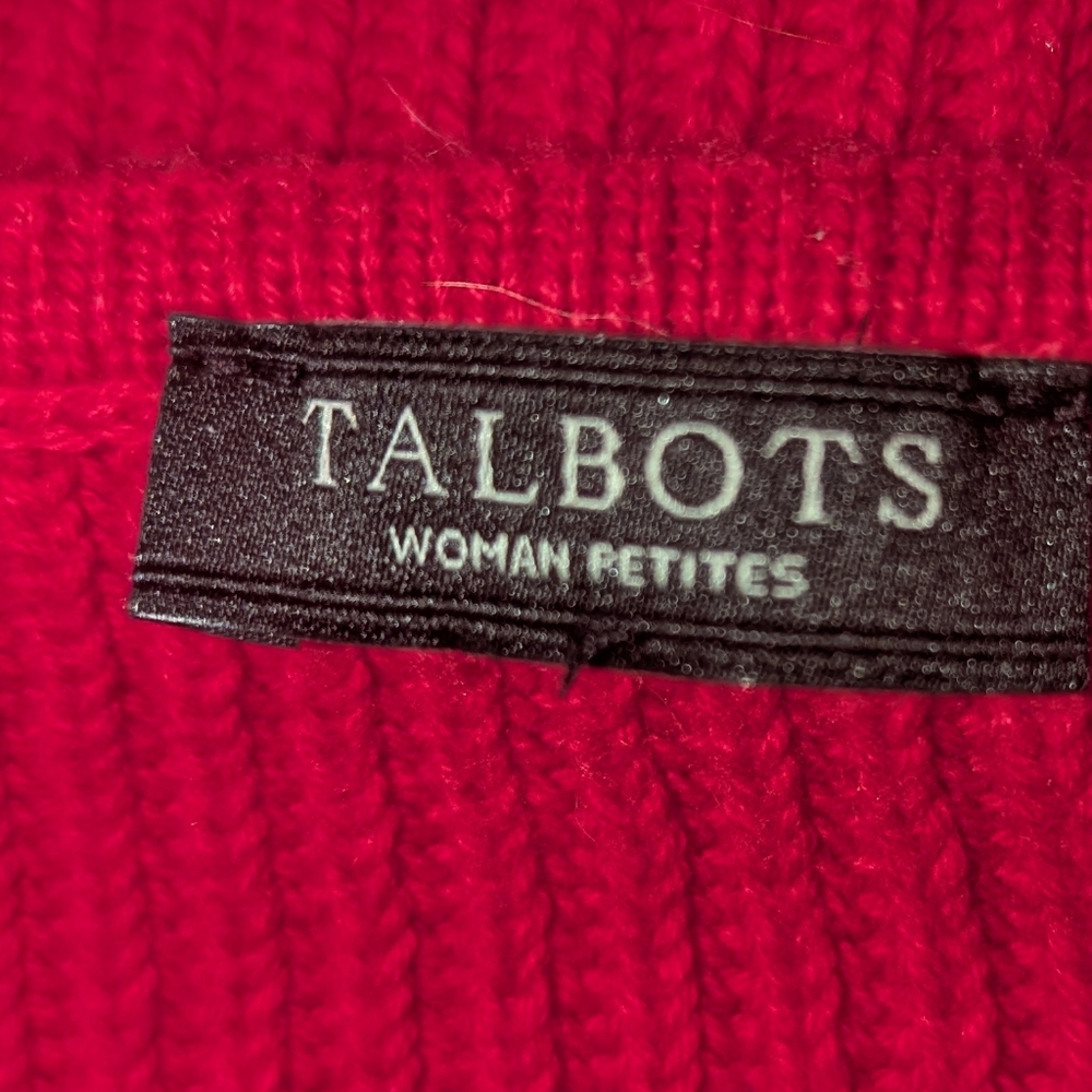Talbots Ribbed Red Women's Sweater - Picture 2 of 5